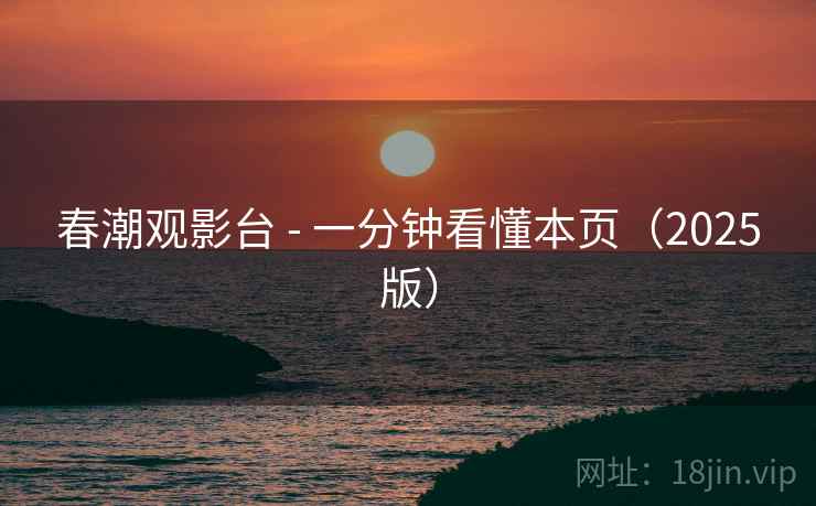 春潮观影台 - 一分钟看懂本页（2025版）