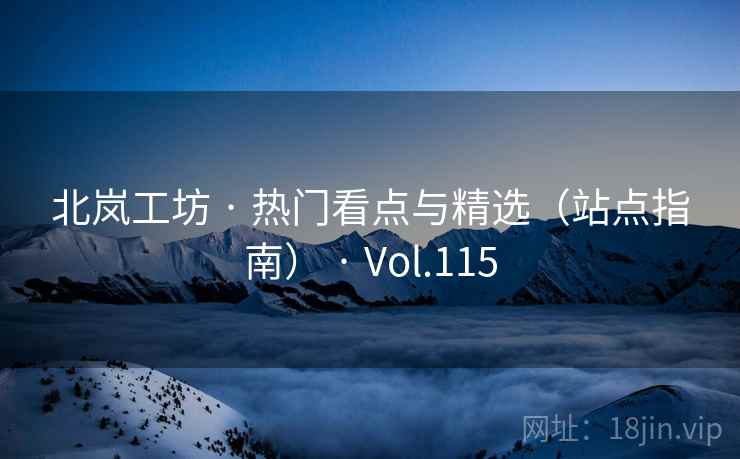 北岚工坊 · 热门看点与精选（站点指南） · Vol.115